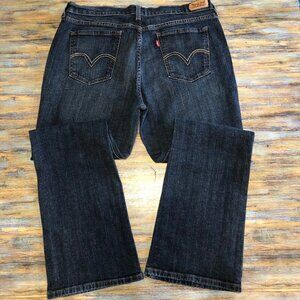 Levis 515 Jeans Boot Cut Mid Rise Dark Wash Womens Size 14 S/C